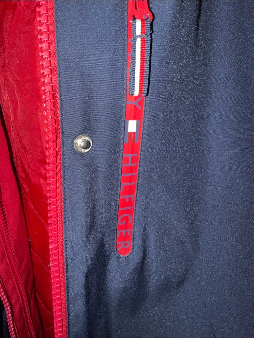 Tommy Hilfiger Red & Navy Ski Hooded Jacket - Picture 6 of 8
